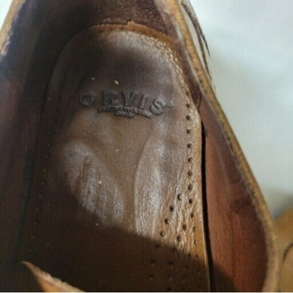 Orvis Size 12  Leather Lace Up Boat Shoes Style LIght Brown OV80208 - Picture 11 of 11